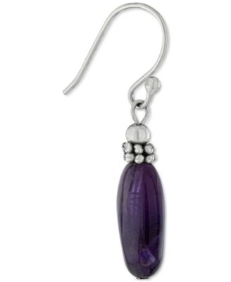Amethyst Drop Earrings (11 ct. t.w.) in Sterling Silver, (Also in Turquoise, Sodalite, Rose Quartz, & Red Jasper), Created for Macy's