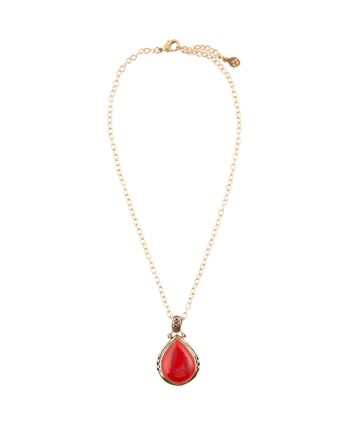 Shop Barse Wildfire Bronze And Genuine Red Howlite Pendant Necklace