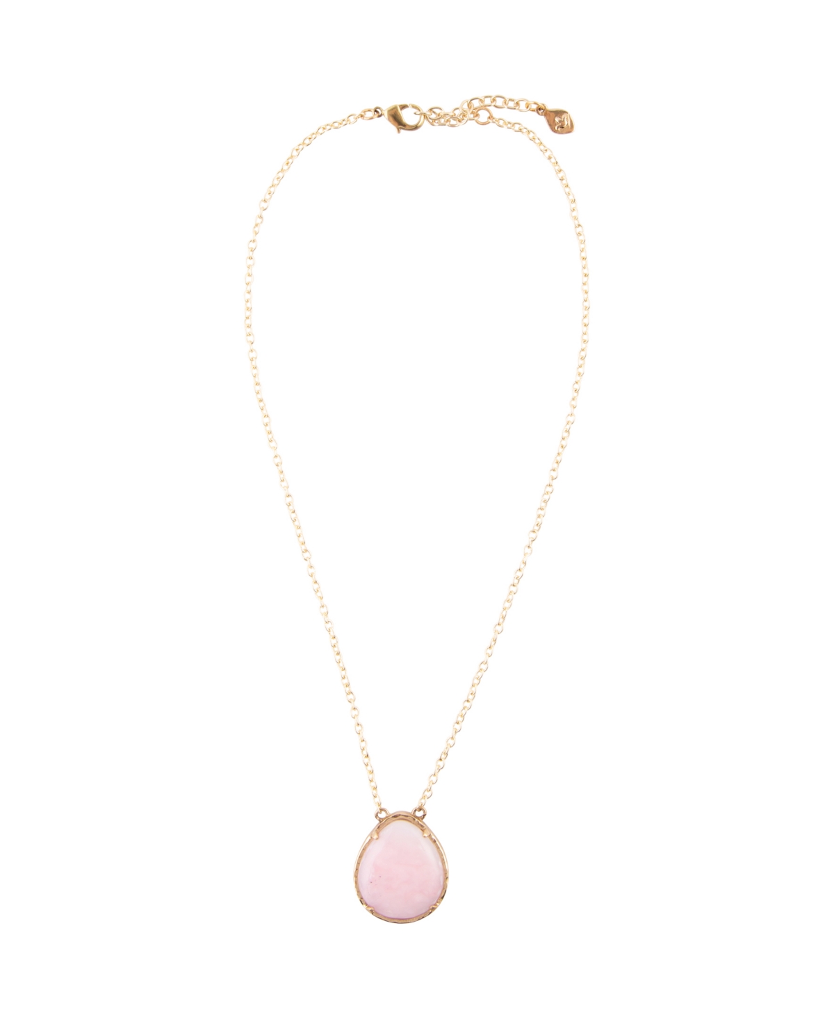 Dreamy Bronze and Genuine Pink Opal Pendant Necklace - Pink Opal