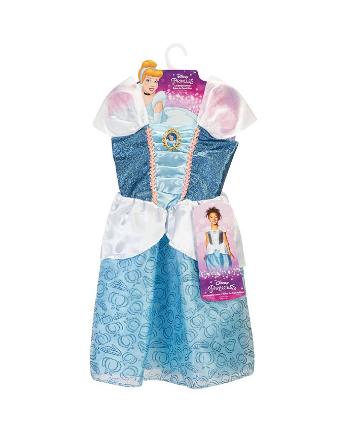Girls Dress Up Play Costume Blue Sparkly Cinderella Crown Disney Princess 4-6x 