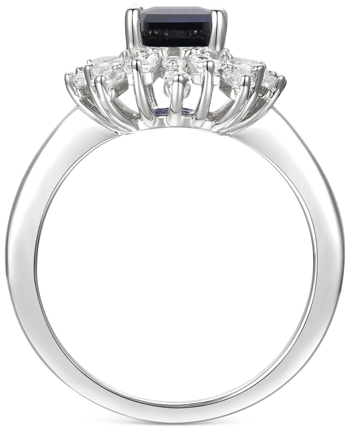 Lab-Grown(2 ct. t.w.) & Lab-Grown White(1 ct. t.w.) Ring in Gold-Plated Sterling Silver (Also in Lab-Grown Emerald & Lab-Grown Rub