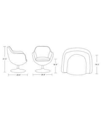 Caisson Swivel Accent Chair