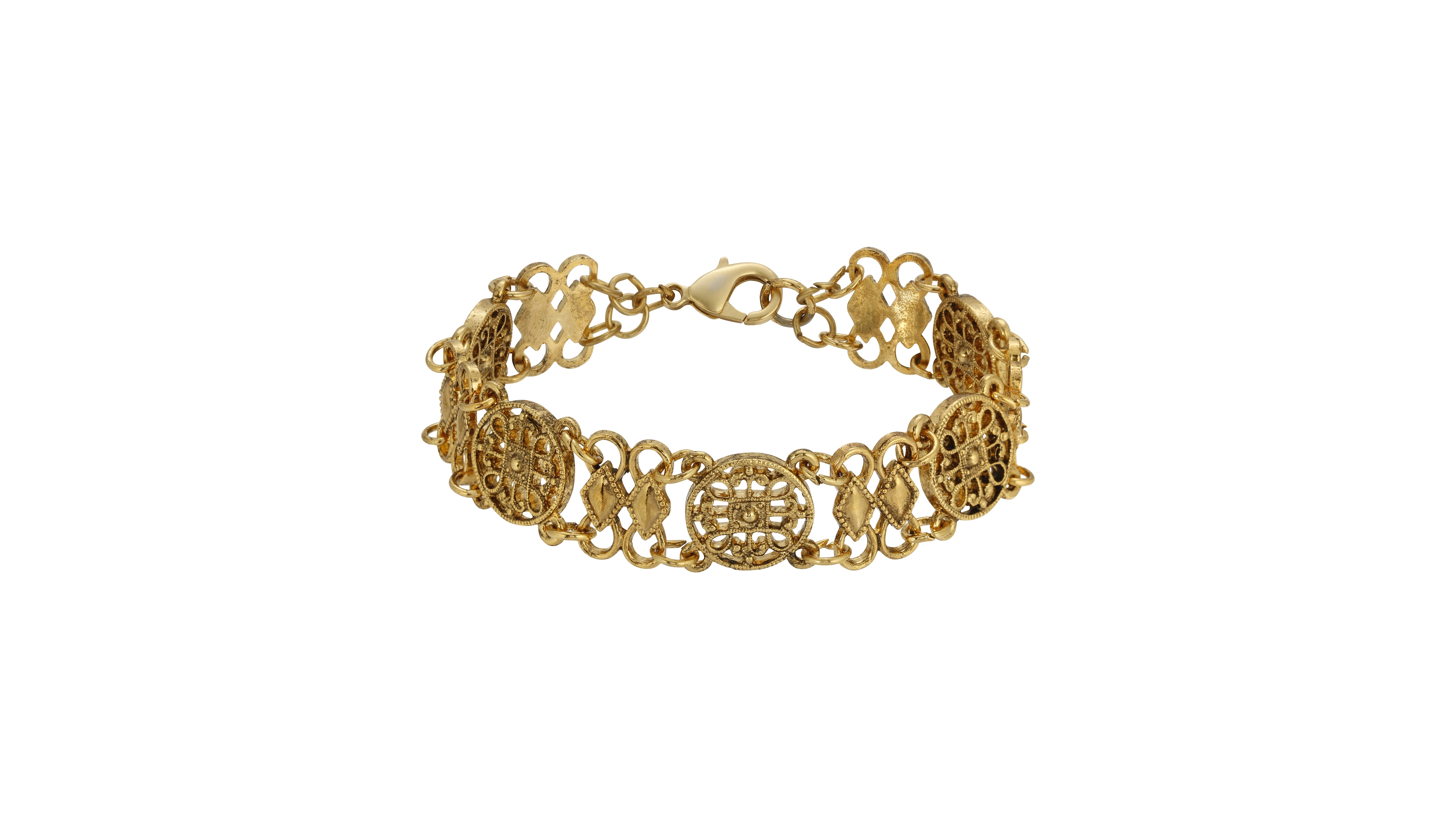 Multi-Loop Round Filigree Bracelet