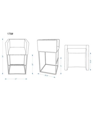 Embassy Leatherette Upholstered Counter Stool