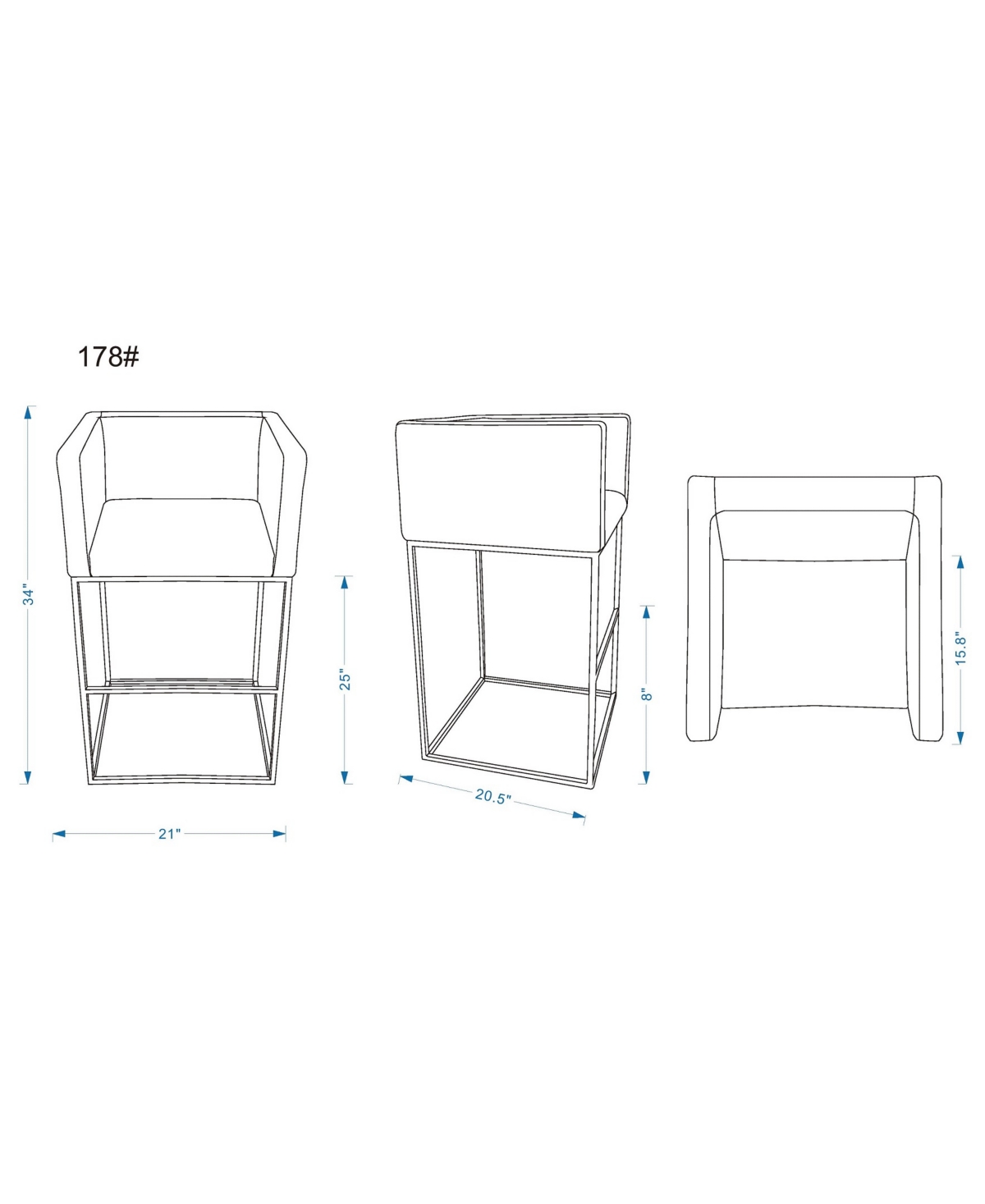 Embassy Counter Stool - Black