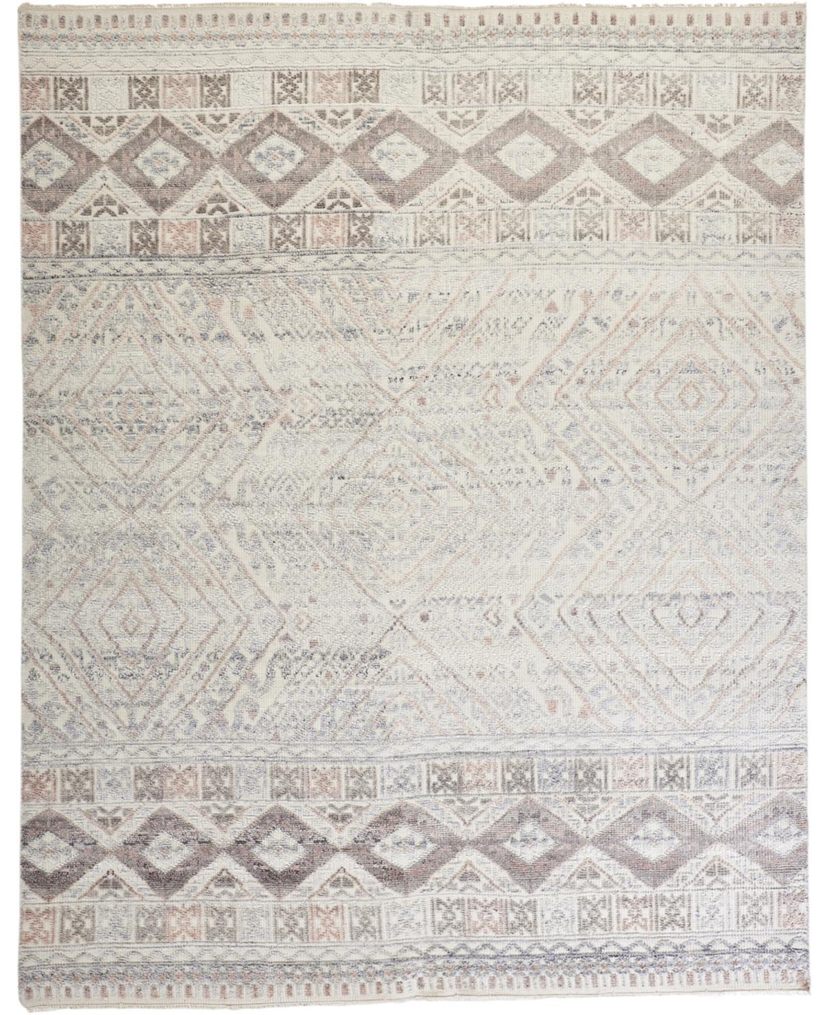 Feizy Esther EST6495 5'6in x 8'6in Area Rug - Ivory, Pink