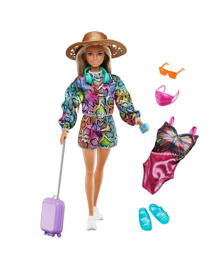 Barbie Holiday Fun Doll and Accessories, 5 Piece Set Macy's
