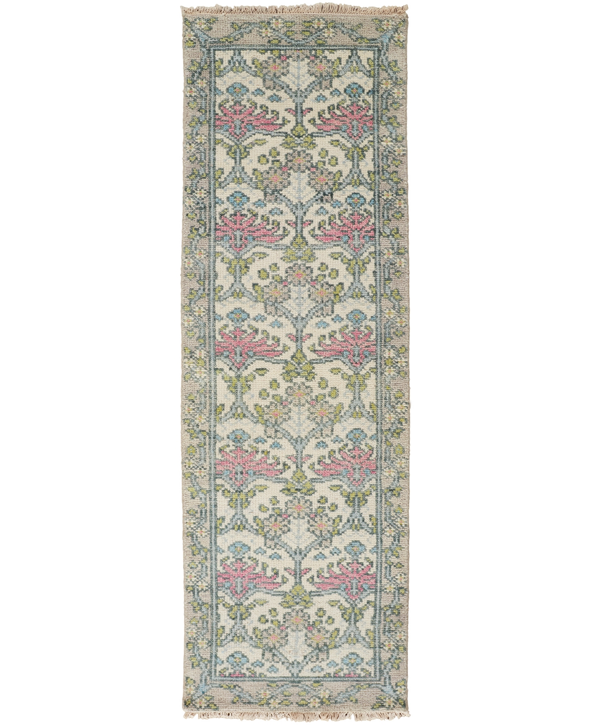 Feizy Beall R6714 2'6" X 8' Runner Area Rug In Gray,pink