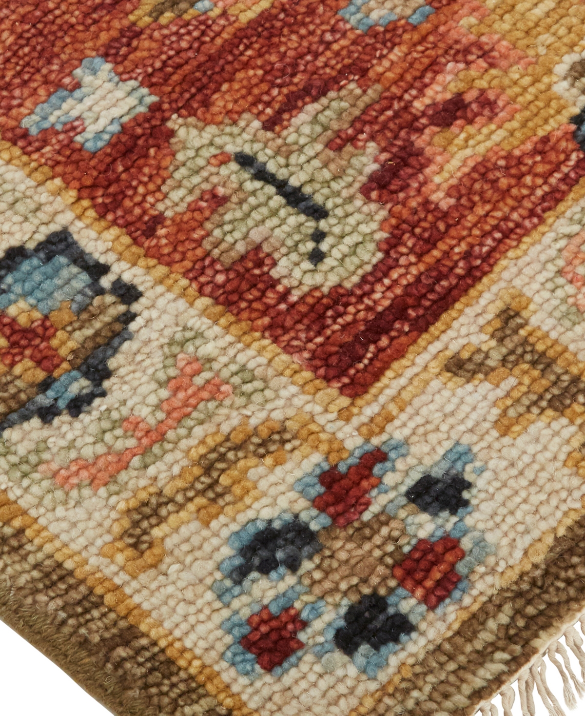 Feizy Carrington R6805 3'6" X 5'6" Area Rug In Beige,rust