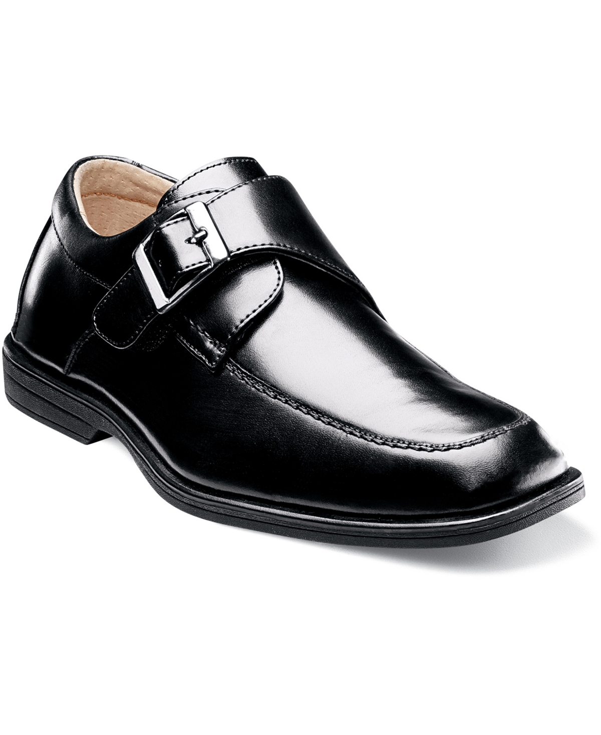 Shop Florsheim Big Boys Reveal Jr. Moc Toe Monk Strap Oxford Shoes In Black