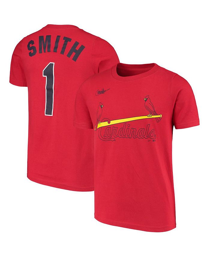 Youth Nike Ozzie Smith Red St. Louis Cardinals Cooperstown Collection  Player Name & Number T-Shirt