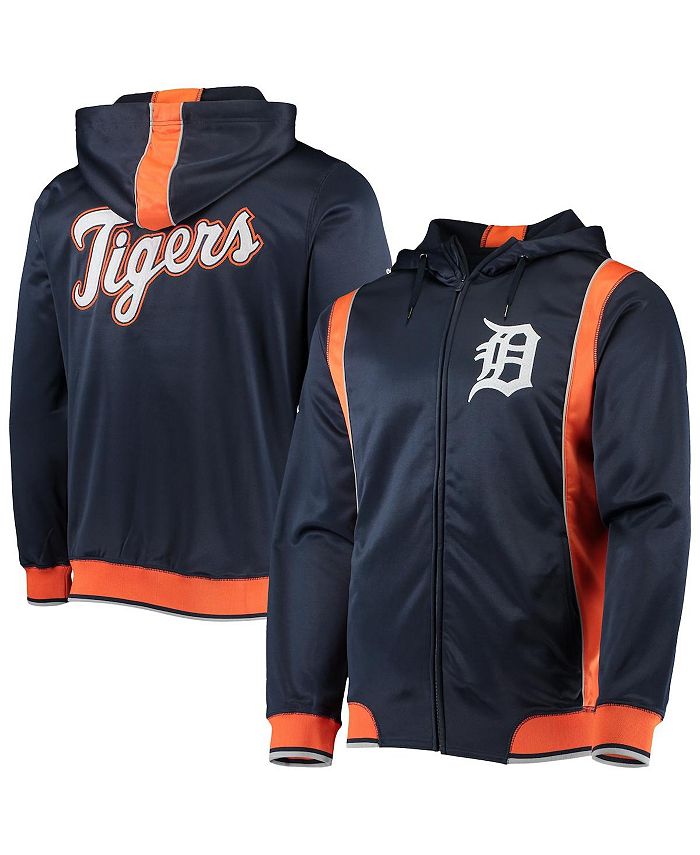 Stitches Men's Navy, Orange Detroit Tigers Team Full-Zip Hoodie - Macy's