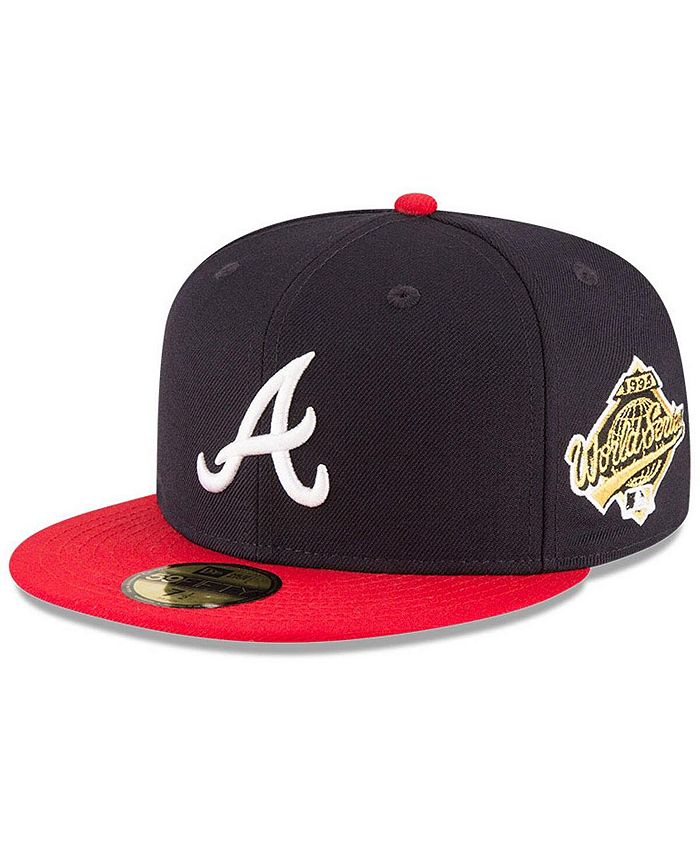 Atlanta Braves WORLD SERIES SIDE PATCH Fitted Hat by New Era