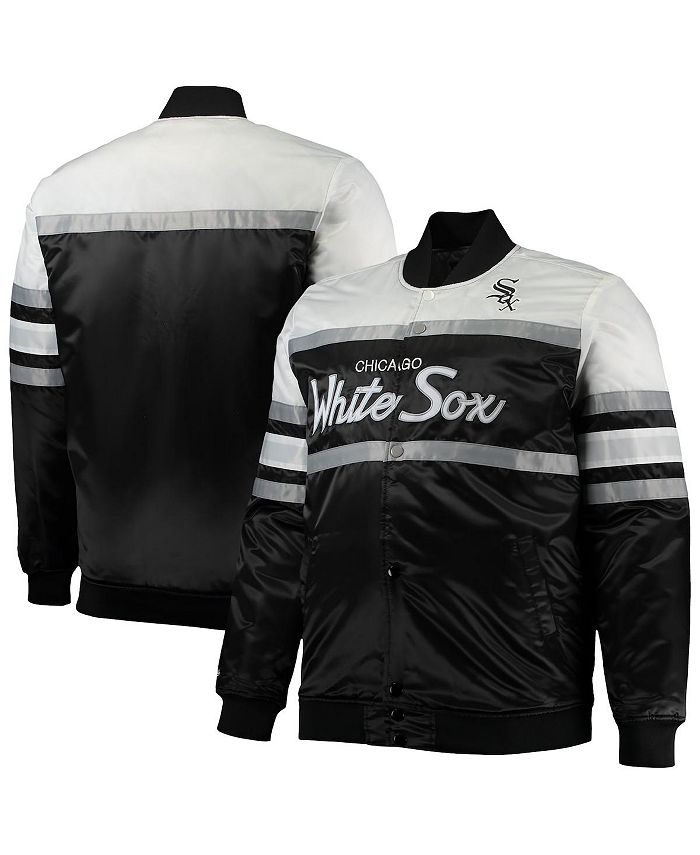 Mitchell & Ness Men's Black, White Chicago White Sox Big and Tall Coaches  Satin Full-Snap Jacket - Macy's