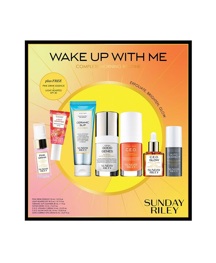 Sunday Riley 7 Pc Wake Up With Me Complete Morning Brightening Routine