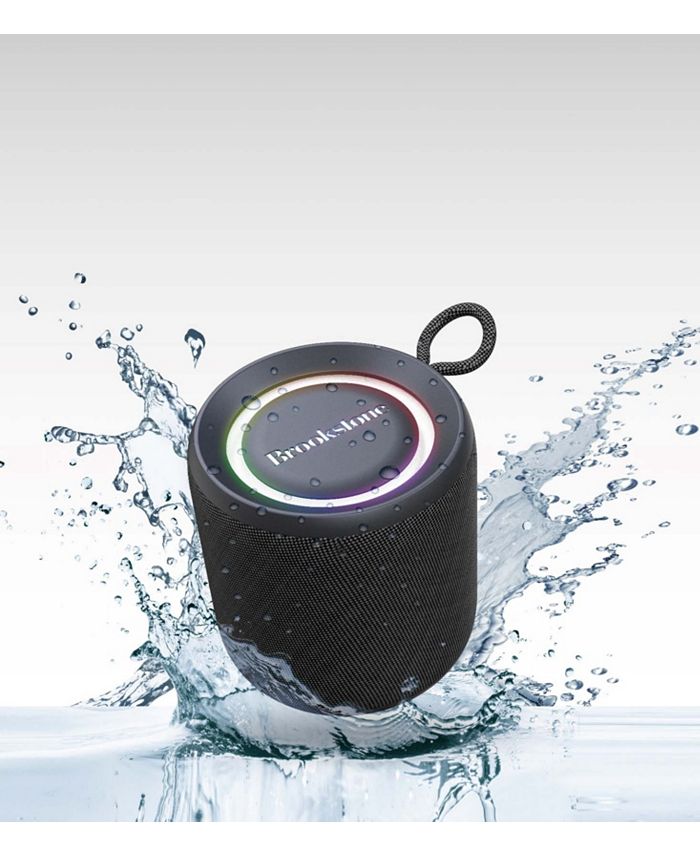 Brookstone Aquabeat Wireless IPX6 LED Speaker Macy
