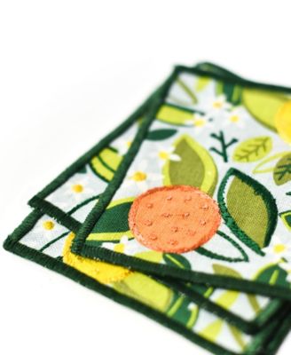 Citrus Print Cocktail Napkins, Set of 4