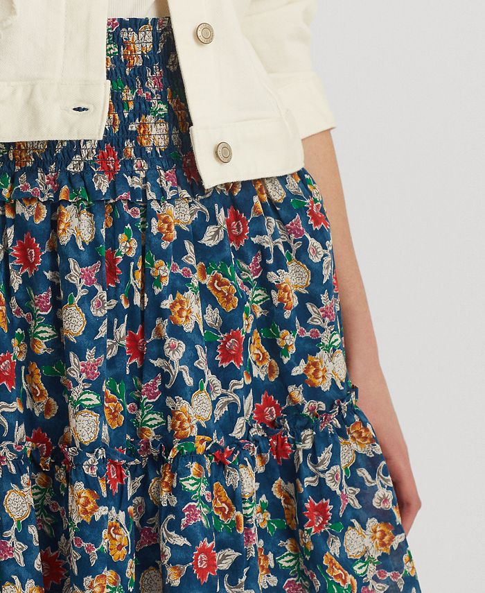 Lauren Ralph Lauren Floral Cotton Voile Skirt Macy's