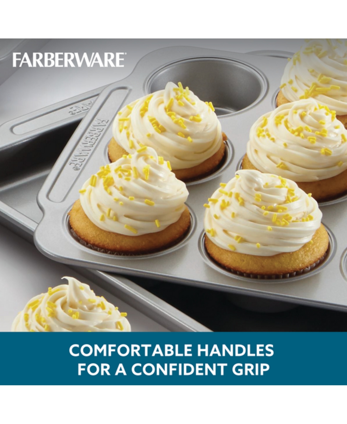Farberware Nonstick 10-piece Bakeware Set With Cooling Rack In Gray