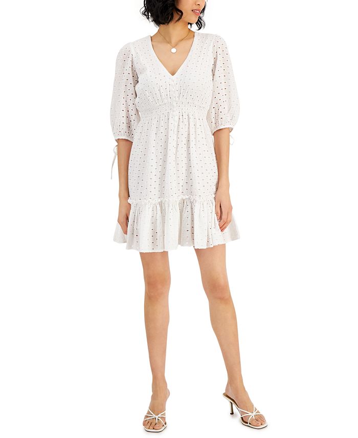 Taylor Petite Cotton Eyelet A Line Dress Macy s
