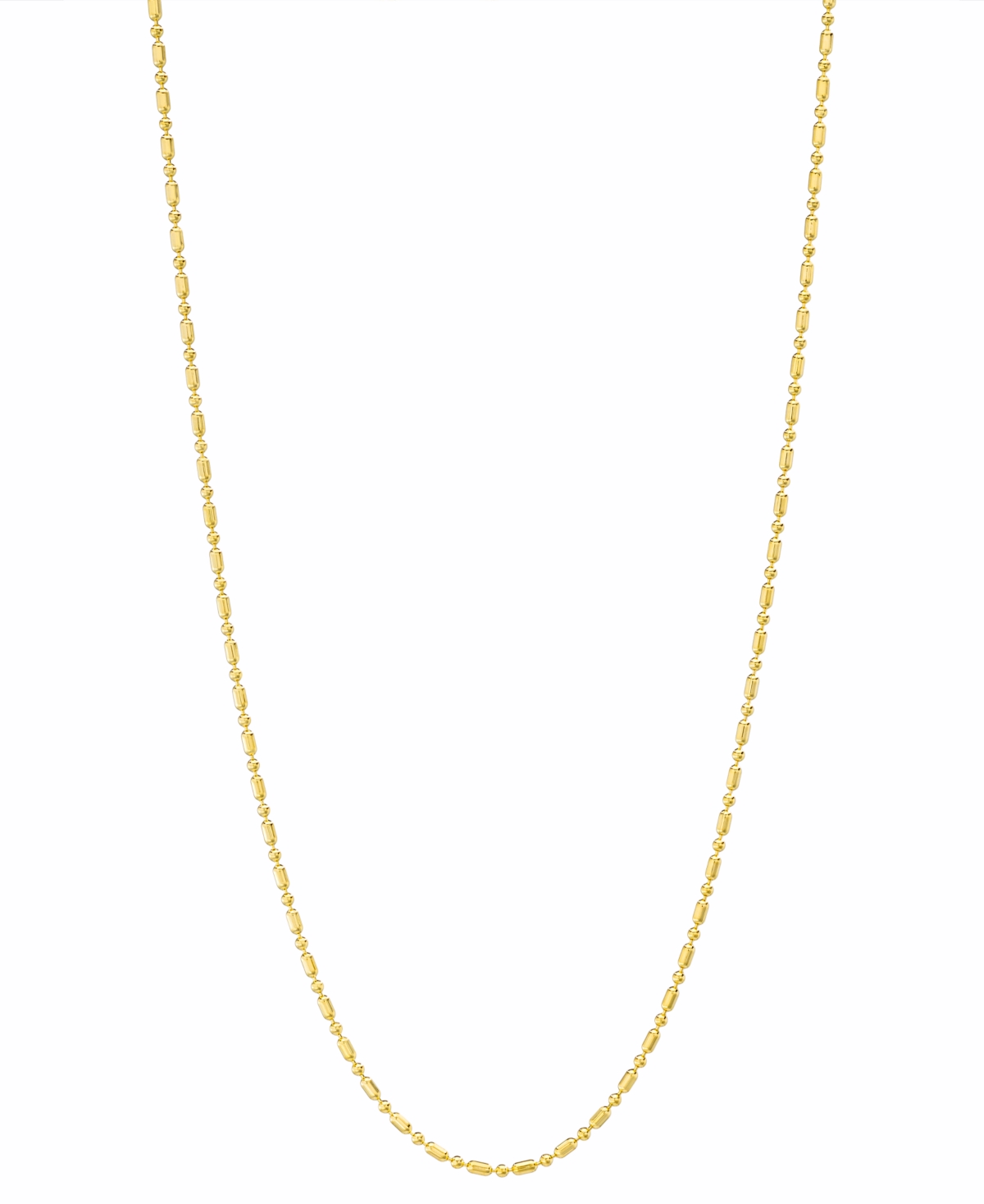 14k Gold Necklace, 18" Dot Dash Chain (1mm) - Yellow Gold