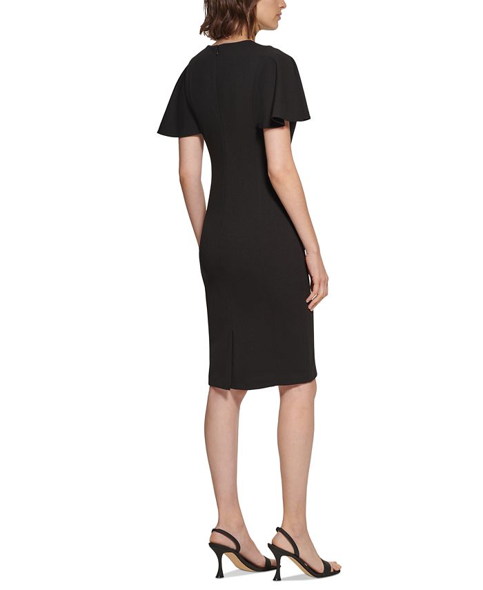 Calvin Klein Women's Plus Size Capelet Sheath Dress Black Size 22W