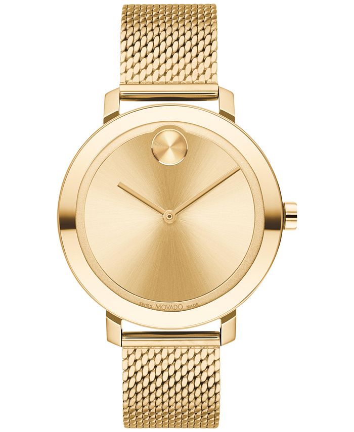 Movado Women's Swiss Evolution Bold Gold Ion-Plated Stainless Steel ...