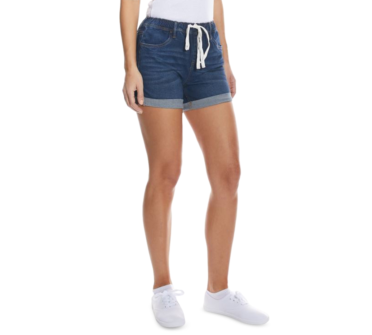 Dollhouse Juniors' Pullon Drawstring Jean Shorts In Maria Wash ModeSens