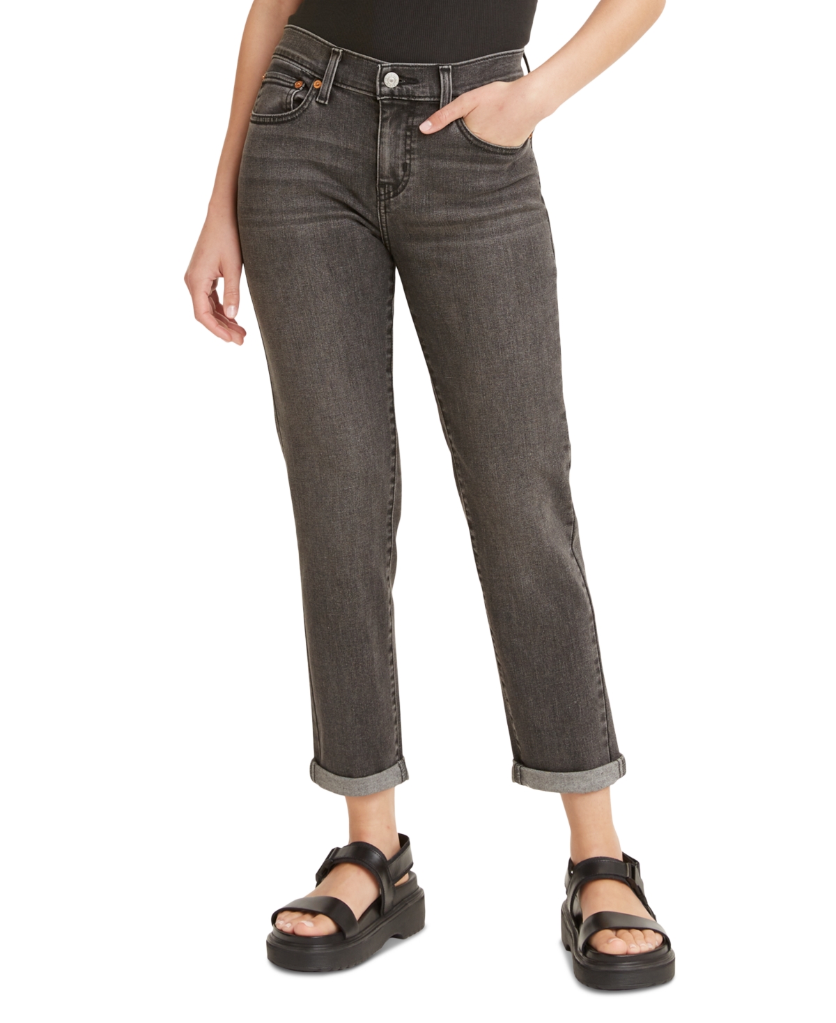 Women's Relaxed Boyfriend Tapered-Leg Jeans - Driving Aw