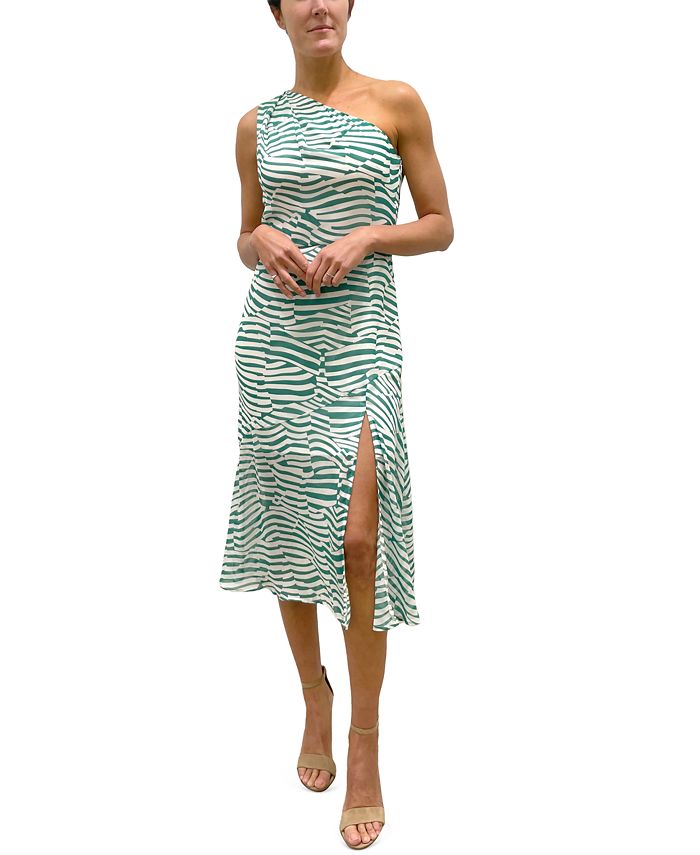 Sam Edelman Women's Zebra-Print One-Shoulder Dress - Macy's