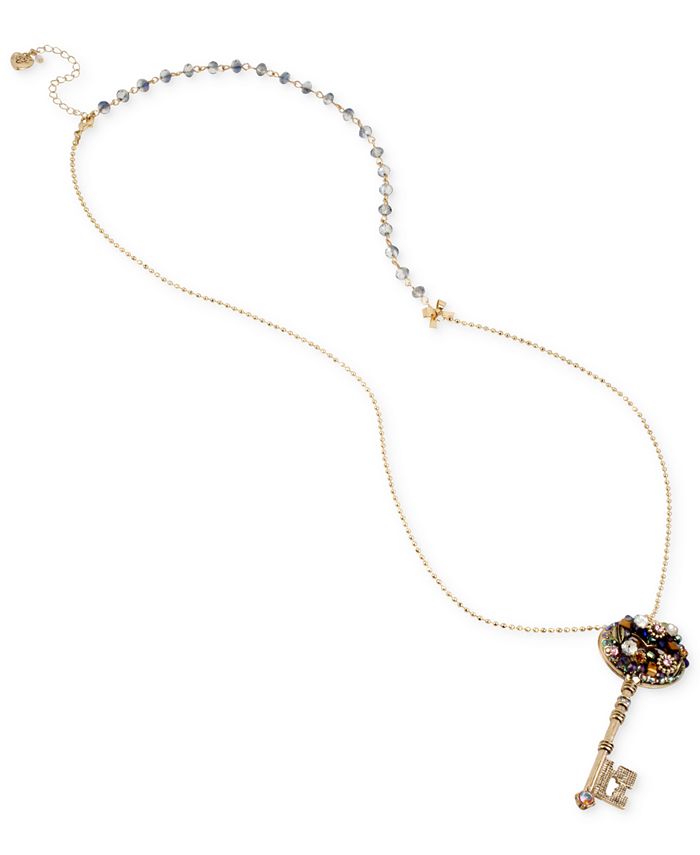 Betsey johnson best sale key necklace