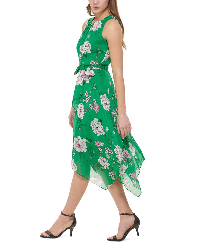 Jessica Howard Petite Floral-Print Handkerchief-Hem Dress & Reviews ...