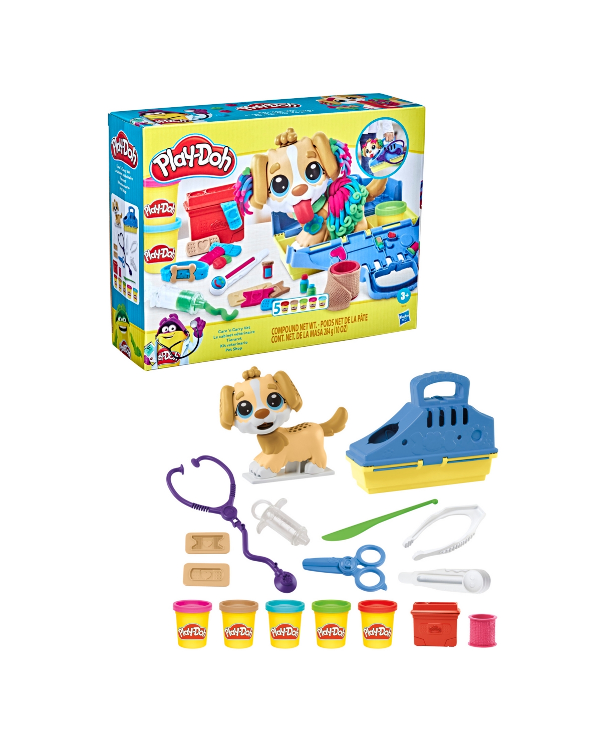 PLAY-DOH CARE AND CARRY VET, SET OF 17 