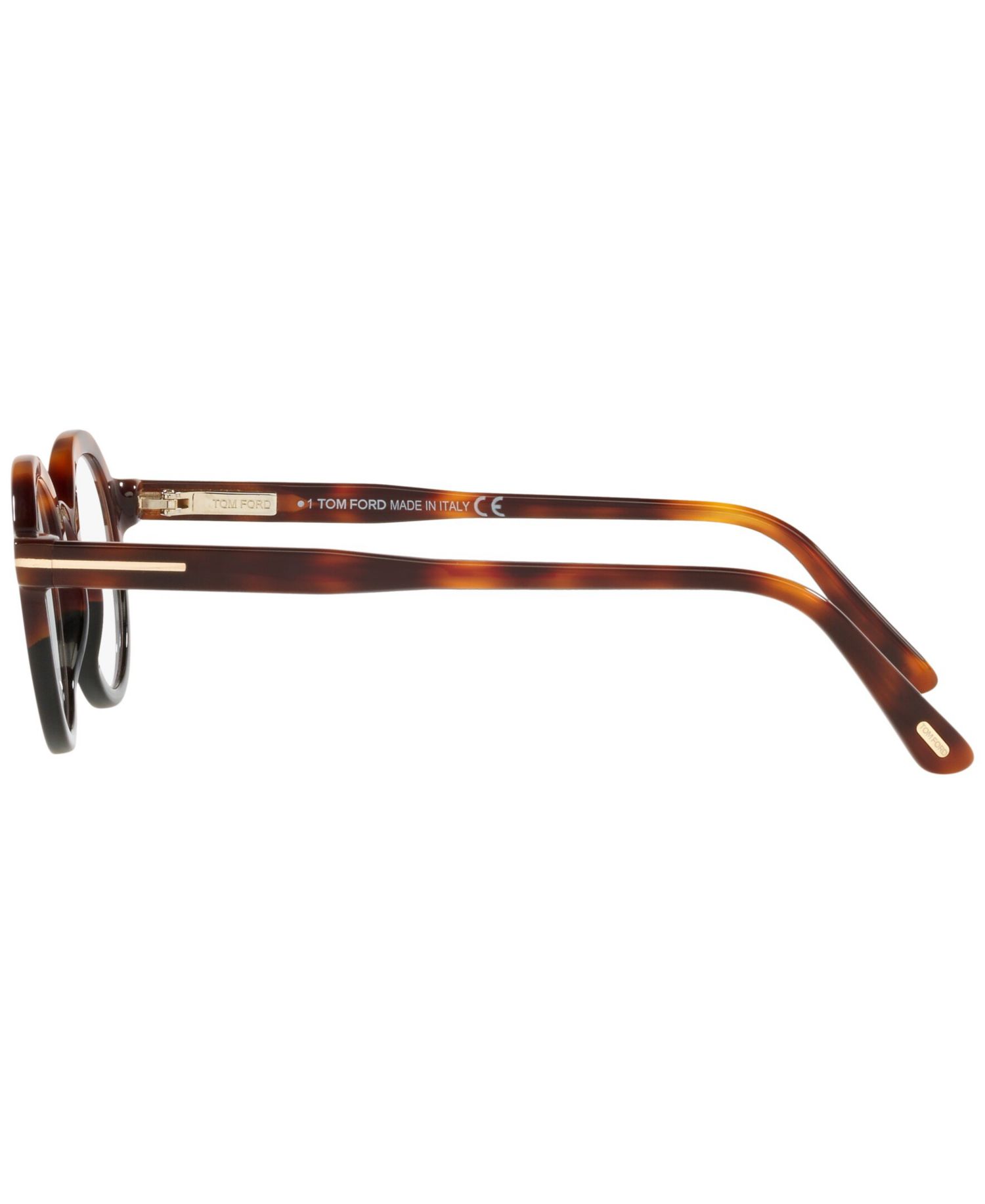 Man Round Plastic FT5664-B Eyeglasses