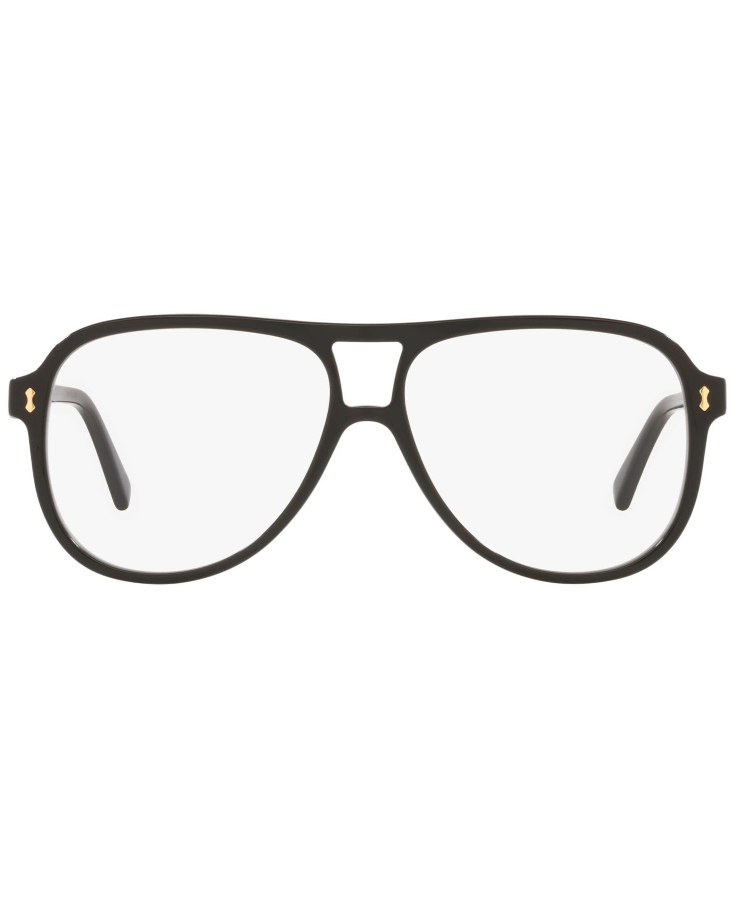 Мужские очки Gucci Man Pilot/Aviator Plastic GG1044O Eyeglasses, цвет: Чёрный — фото 2
