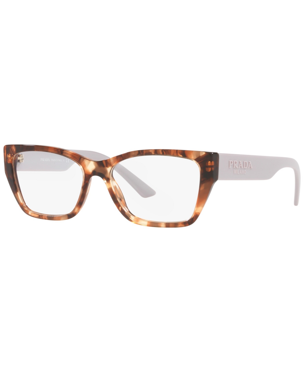 PR11YV Women's Irregular Eyeglasses - Caramel Tortoise