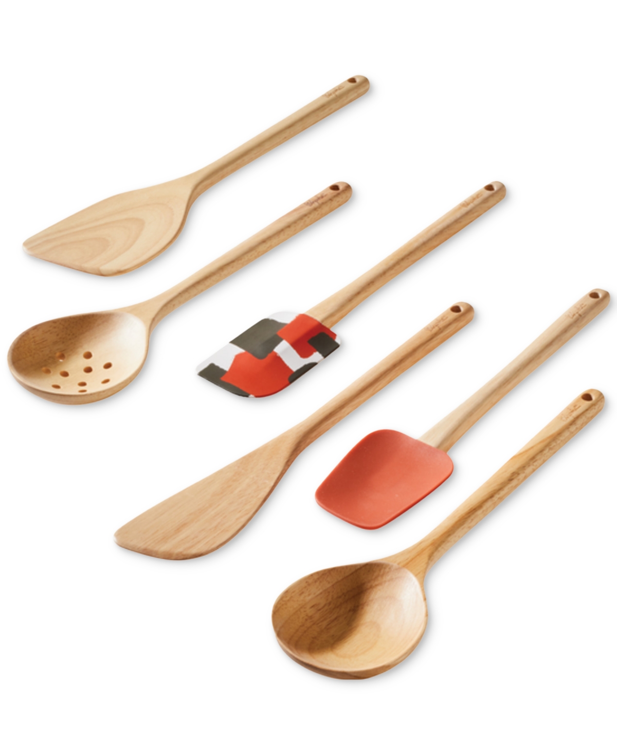 Ayesha Curry Tools And Gadgets 6-pc. Cooking Utensil Set In Redwood And Charcoal