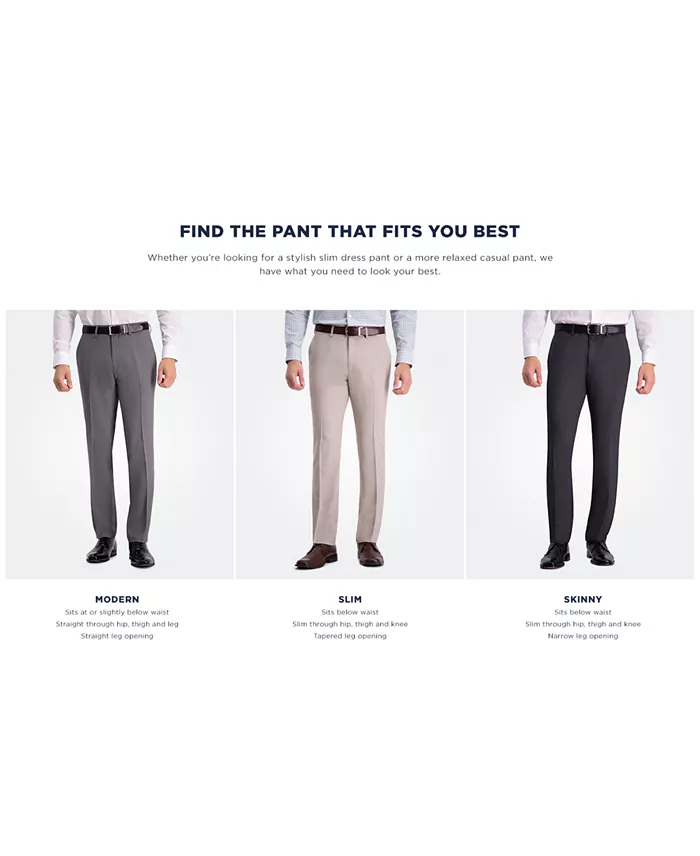Men's Slim-Fit Stretch Premium Textured Weave Dress Pants - thumbnail 5