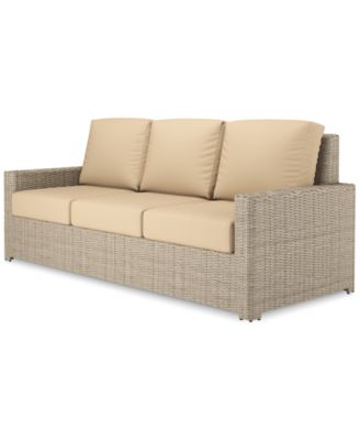 Furniture - Sydney Woven Sofa with Sunbrella&reg; Spectrum Sand Cushions