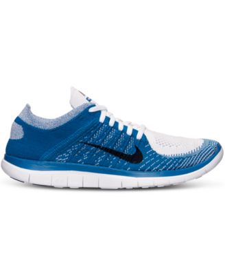 Nike Free 4.0 Flyknit Navy Blue Mens Size 11 631053-404 Running Shoes Nike Free Running Shoe Flyknit 4.0 Squadron Blue/Blac/Ocean  main image 3