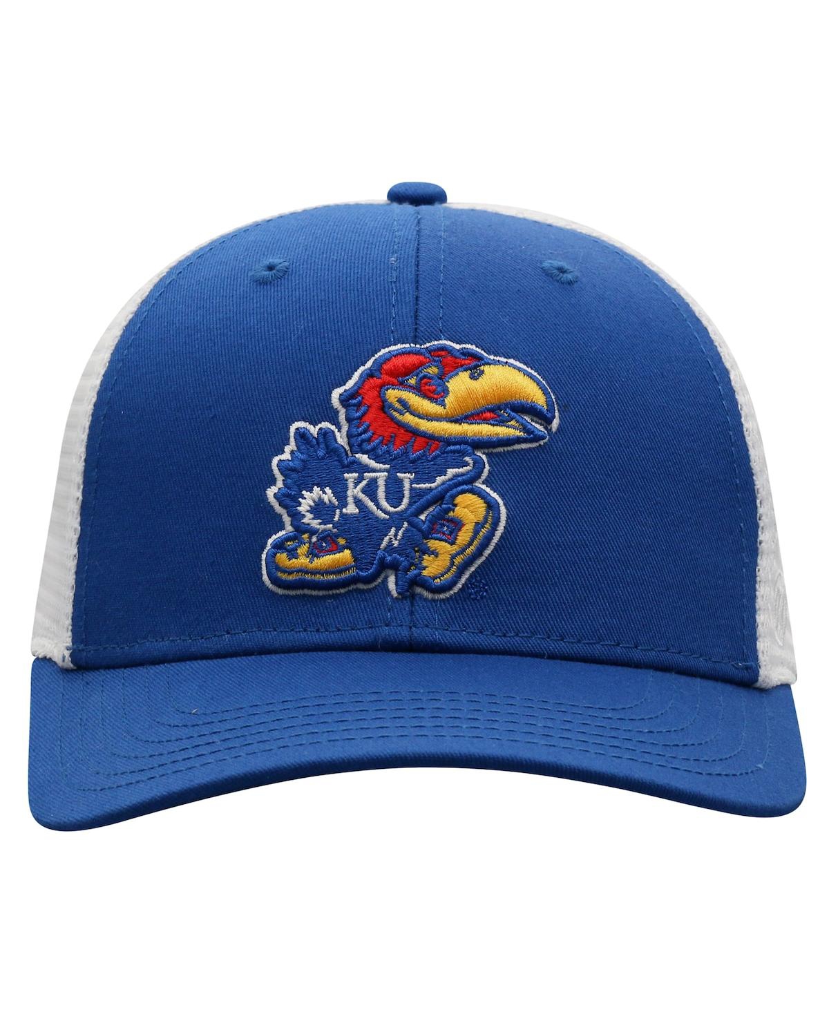 Top Of The World Men's  Royal, White Kansas Jayhawks Trucker Snapback Hat In Royal,white