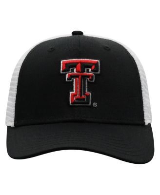 Men's Black, White Texas Tech Red Raiders Trucker Snapback Hat