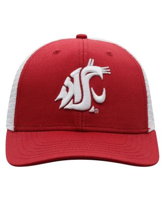 Men's Crimson, White Washington State Cougars Trucker Snapback Hat