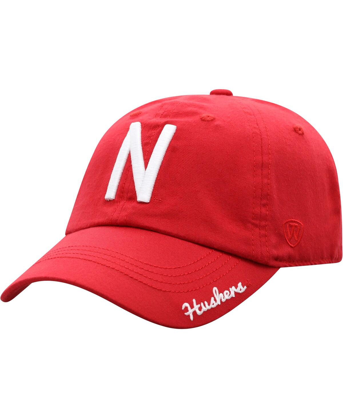 Top Of The World Women's  Scarlet Nebraska Huskers Staple Adjustable Hat