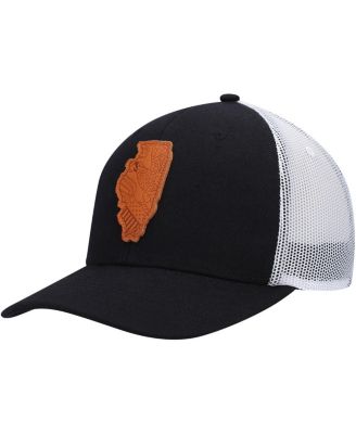 Men's Local Crowns Black Illinois Leather State Applique Trucker ...