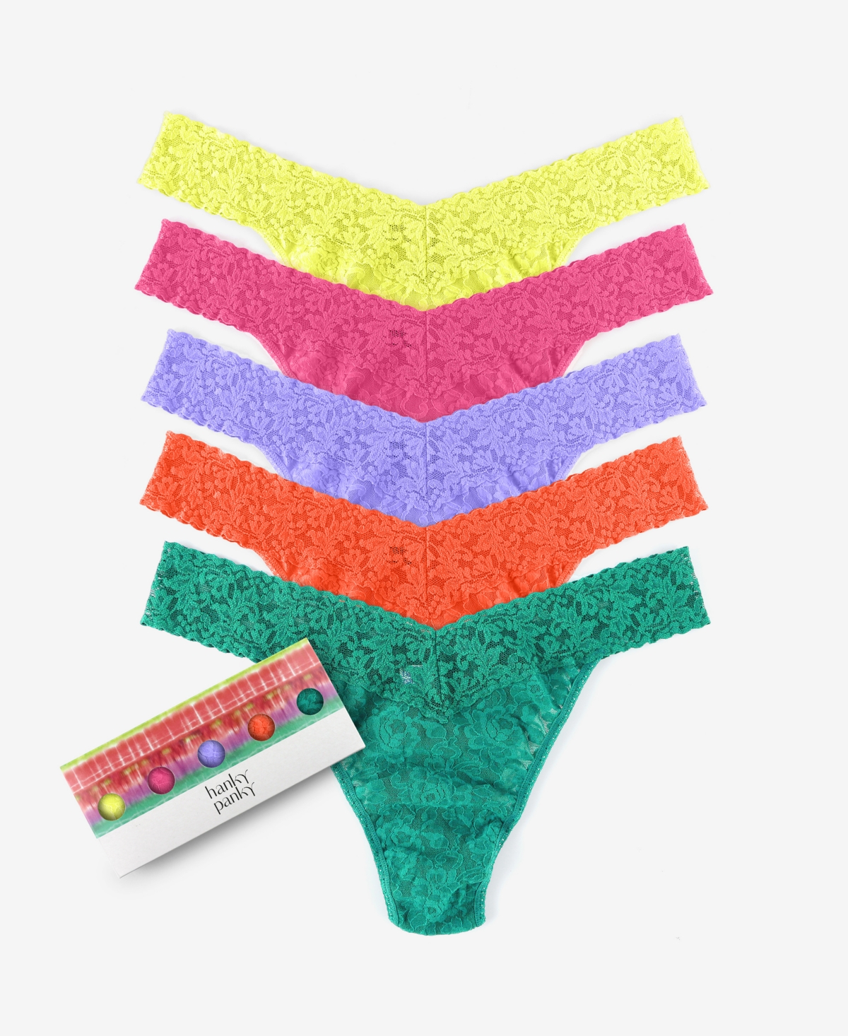 Hanky Panky Women's One Size 5pk. Original Rise Thong Underwear In
