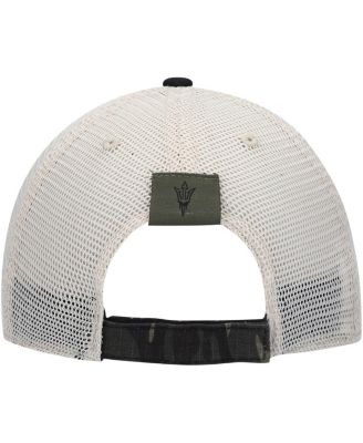 Men's Camo, Cream Arizona State Sun Devils OHT Military-Inspired Appreciation Shield Trucker Adjustable Hat