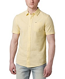 Men's Linen Blend Sadot Buttoned Shirt