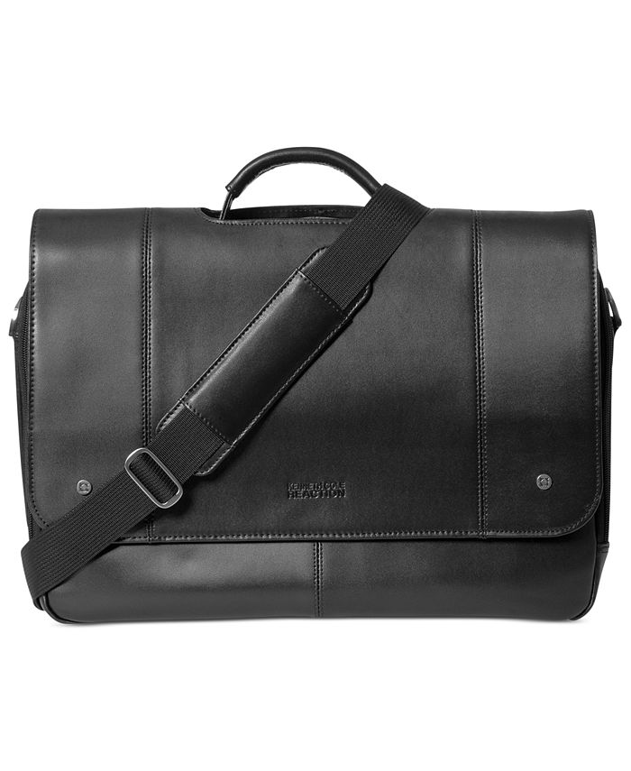 Kenneth Cole Reaction Leather Laptop Messenger Bag - Macy's