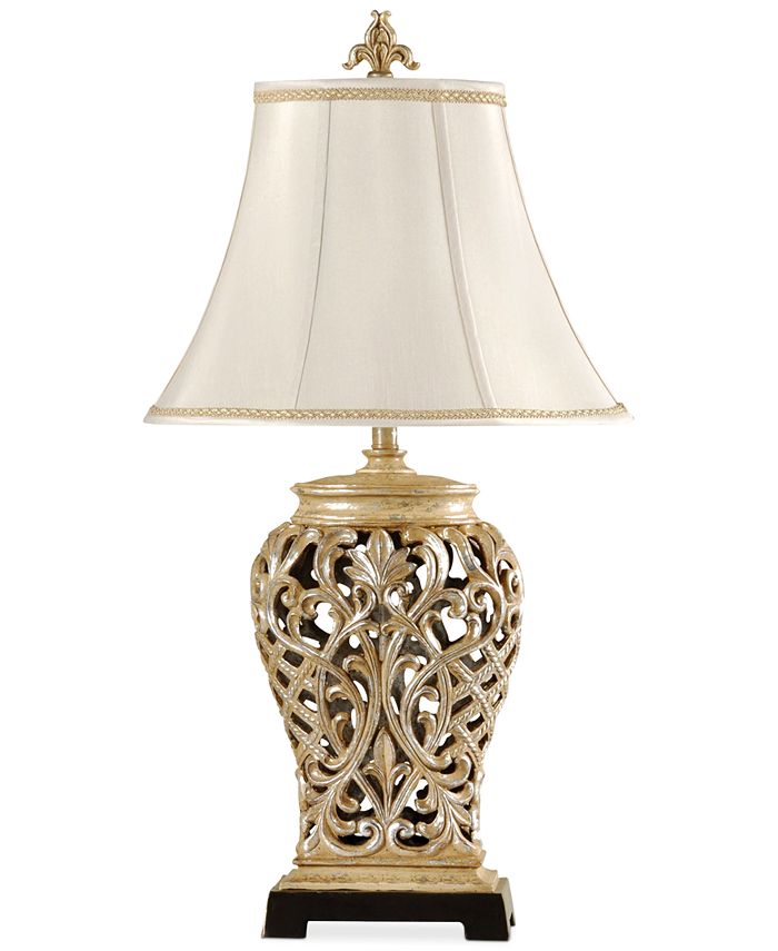Stylecraft Open Lace Scroll Table Lamp, Scroll Table Lamp